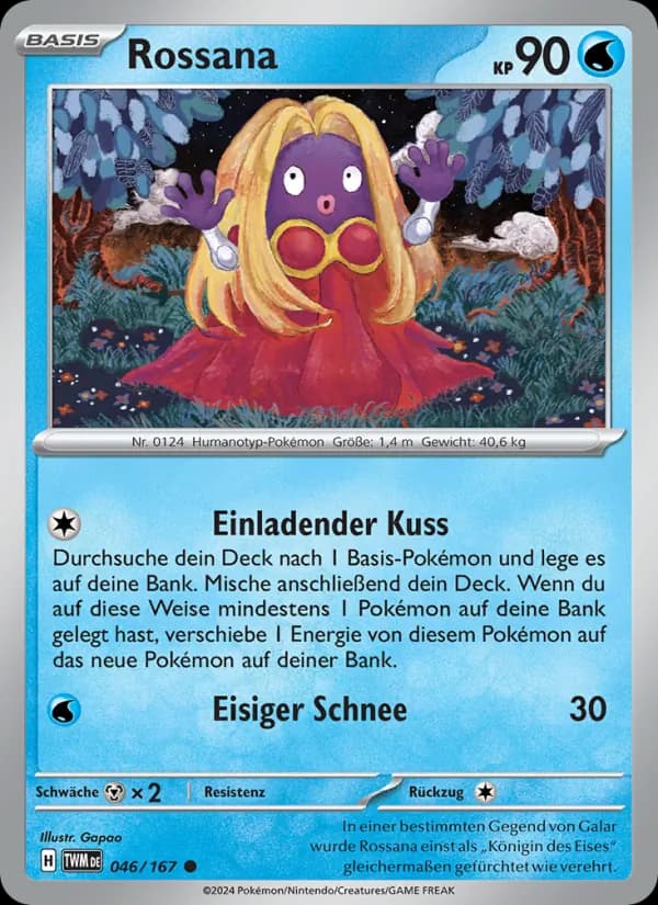 Rossana card in German