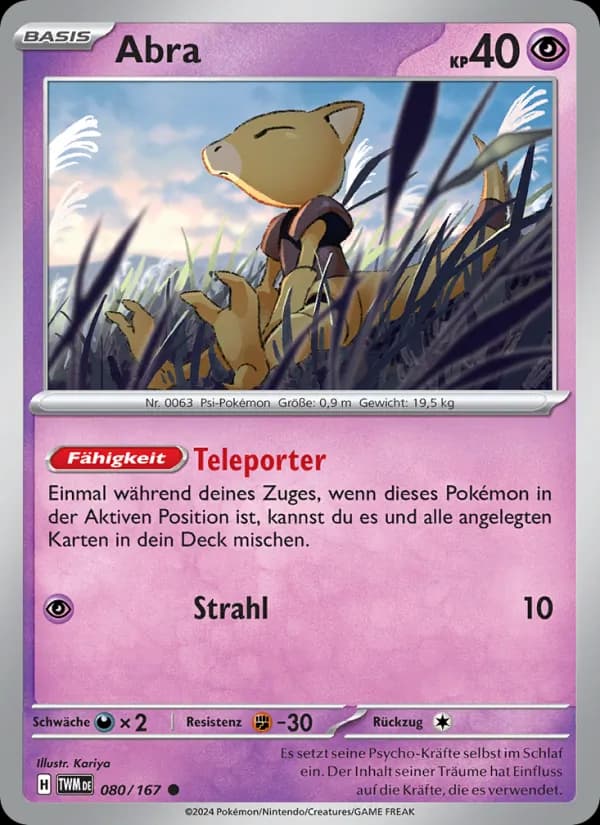 Abra card in German