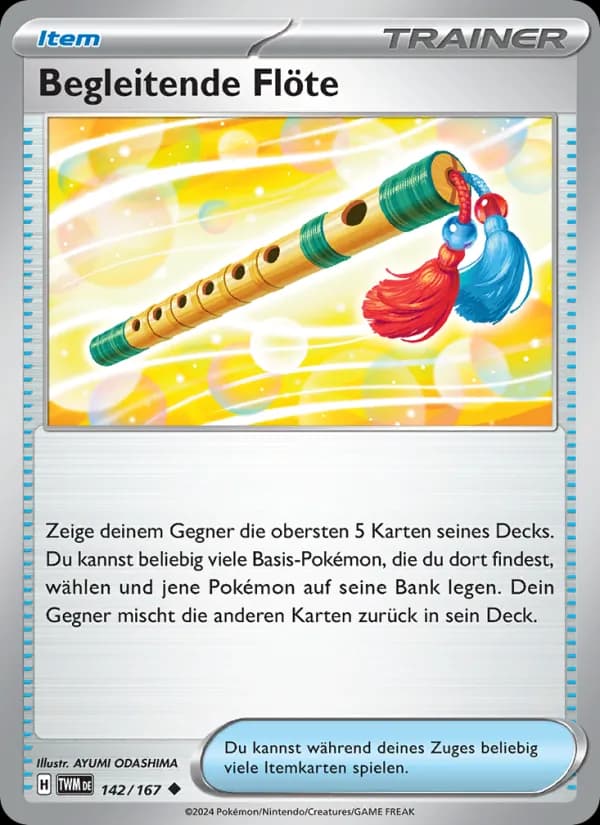 Begleitende Flöte card in German