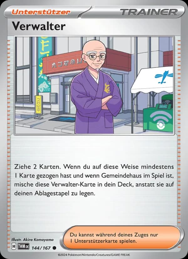 Verwalter card in German