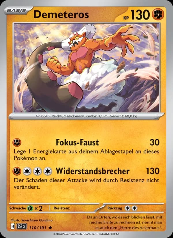 Demeteros card in German