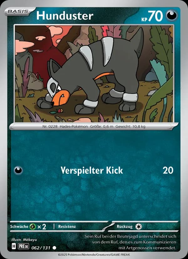 Hunduster card in German