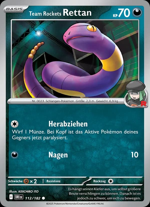Team Rockets Rettan card in German