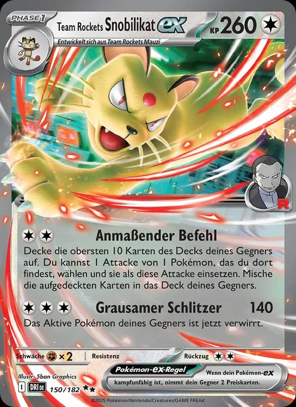 Team Rockets Snobilikat-ex card in German