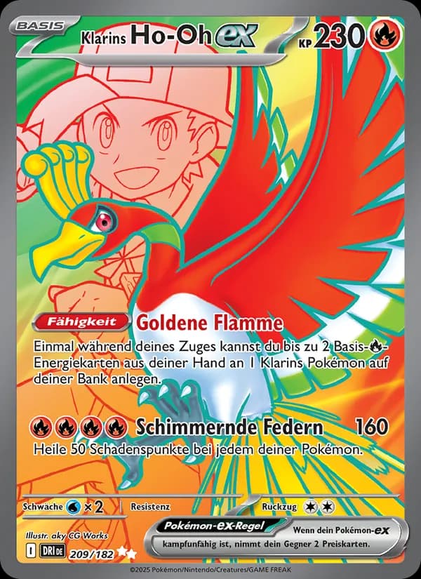 Klarins Ho-Oh-ex card in German