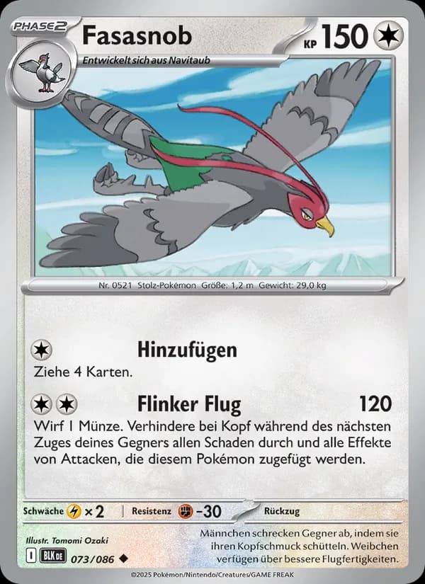 Fasasnob card in German