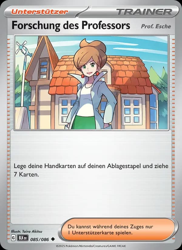 Forschung des Professors card in German