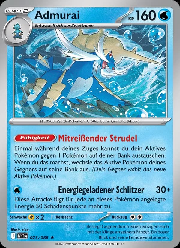 Admurai card in German