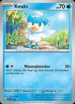 Kwaks card in German