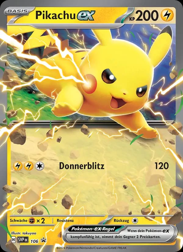 Pikachu-ex card in German
