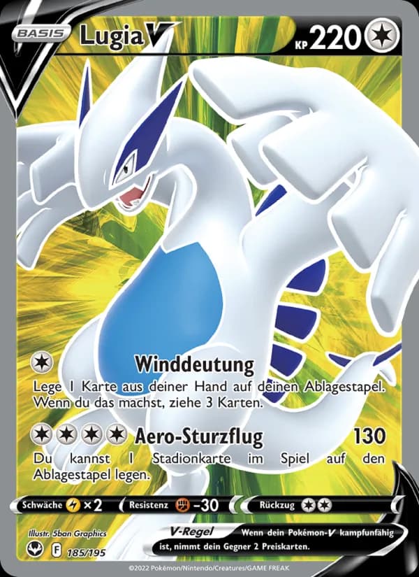 Lugia V card in German