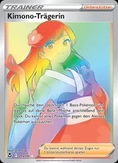 Kimono-Trägerin card in German