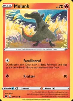 Molunk card in German