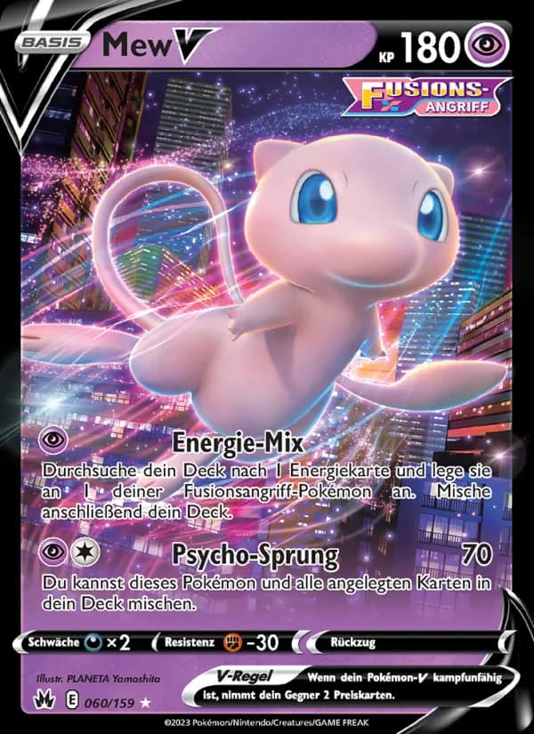 Mew V card in German