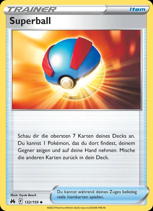 Superball card in German