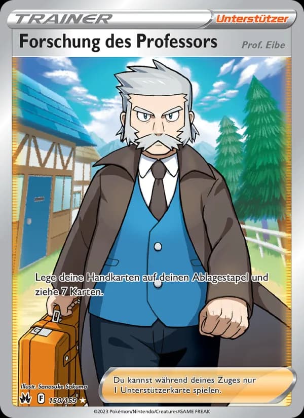 Forschung des Professors card in German