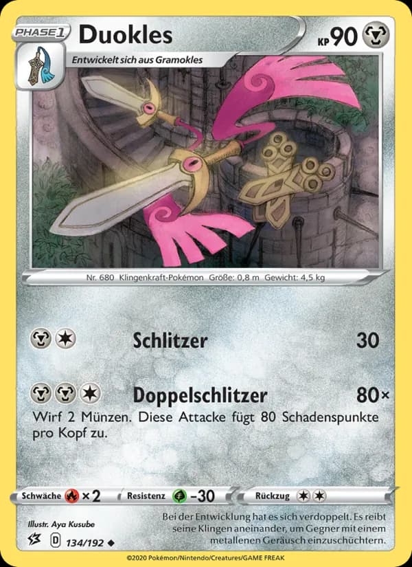 Duokles card in German