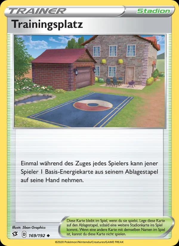 Trainingsplatz card in German