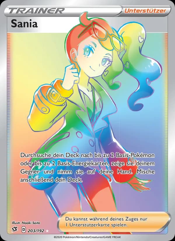 Sania card in German
