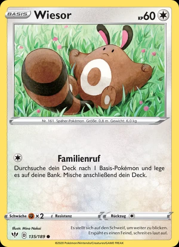Wiesor card in German