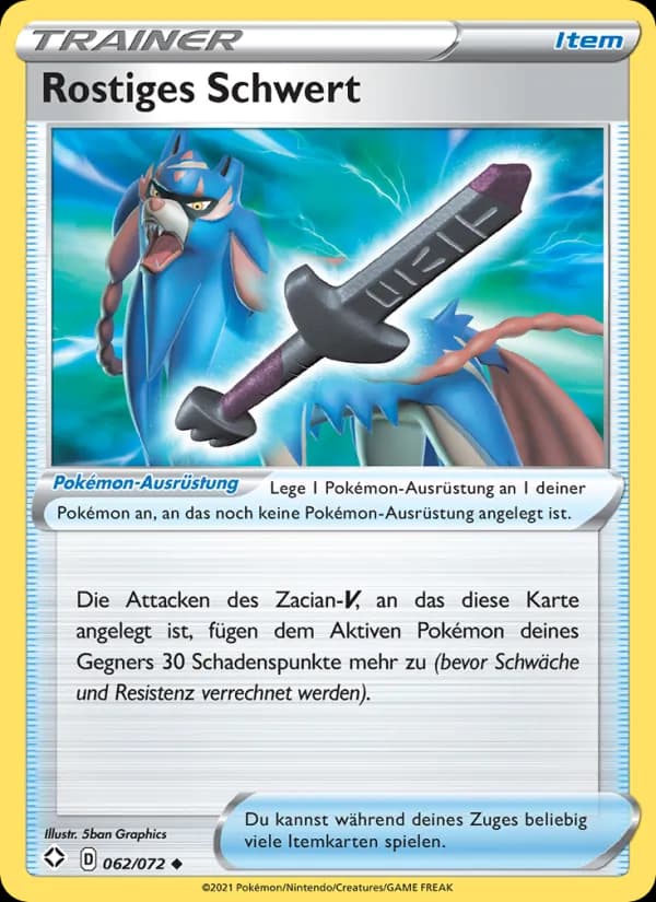 Rostiges Schwert card in German