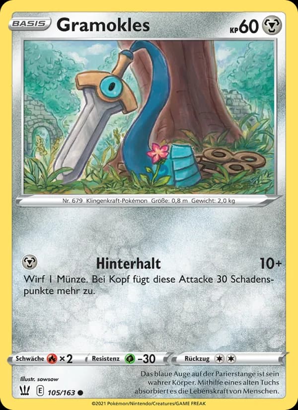 Gramokles card in German