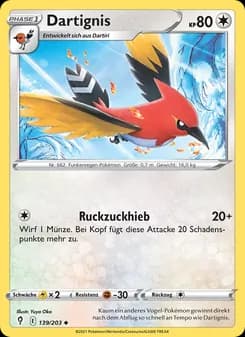 Dartignis card in German