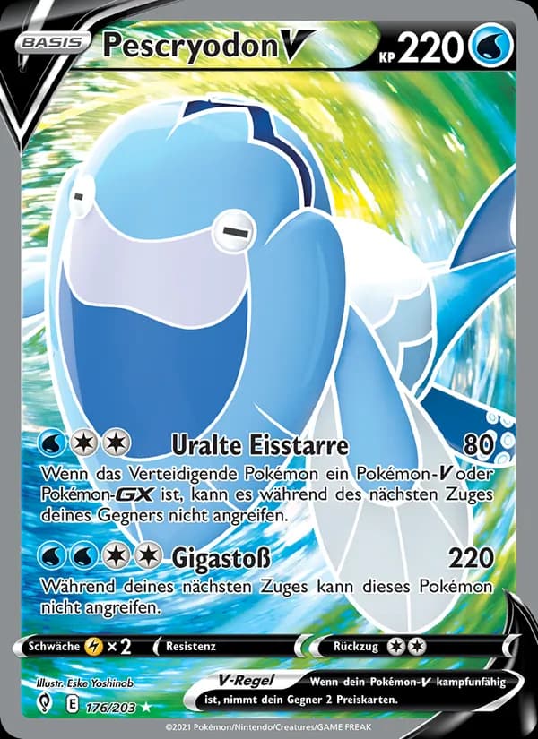 Pescryodon V card in German