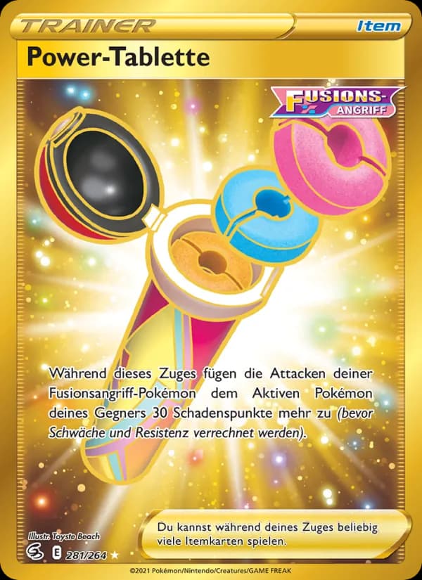 Power-Tablette card in German