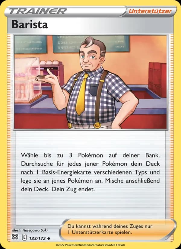Barista card in German