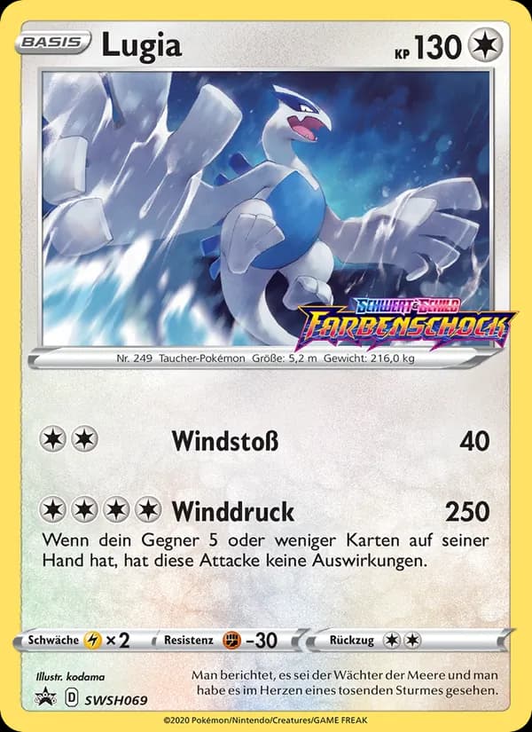 Lugia card in German