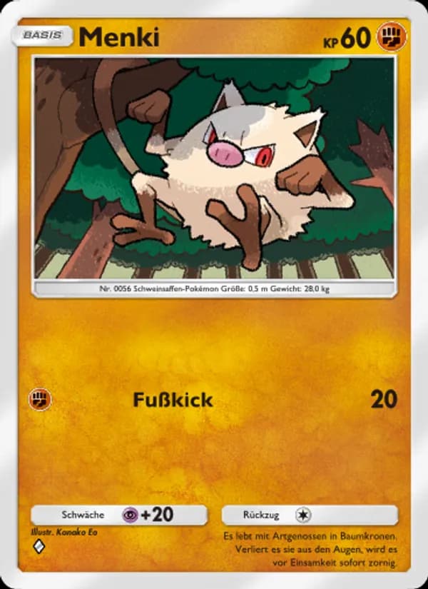 Menki card in German