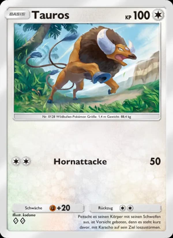 Tauros card in German