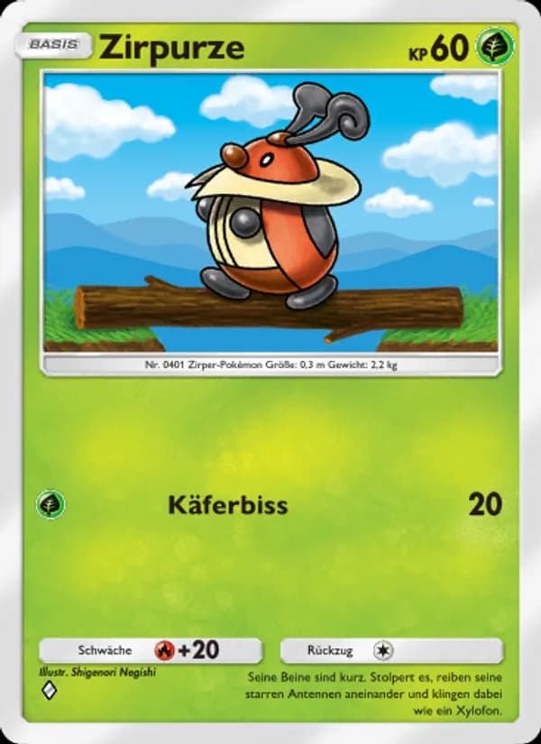 Zirpurze card in German