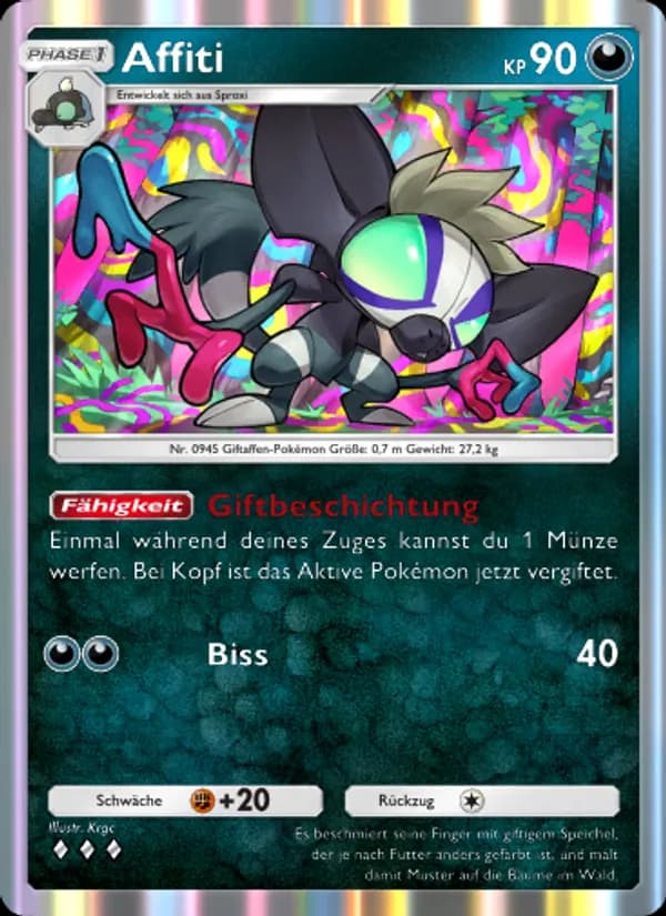 Affiti card in German