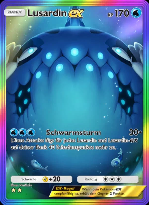 Lusardin-ex card in German