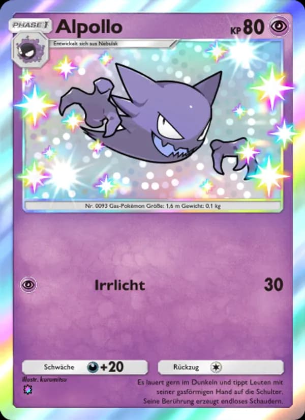 Alpollo card in German