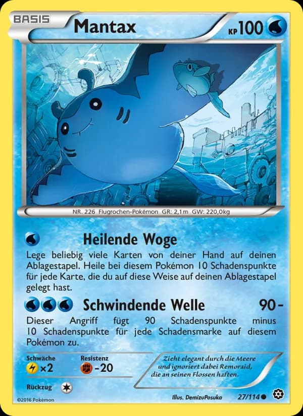 Mantax card in German