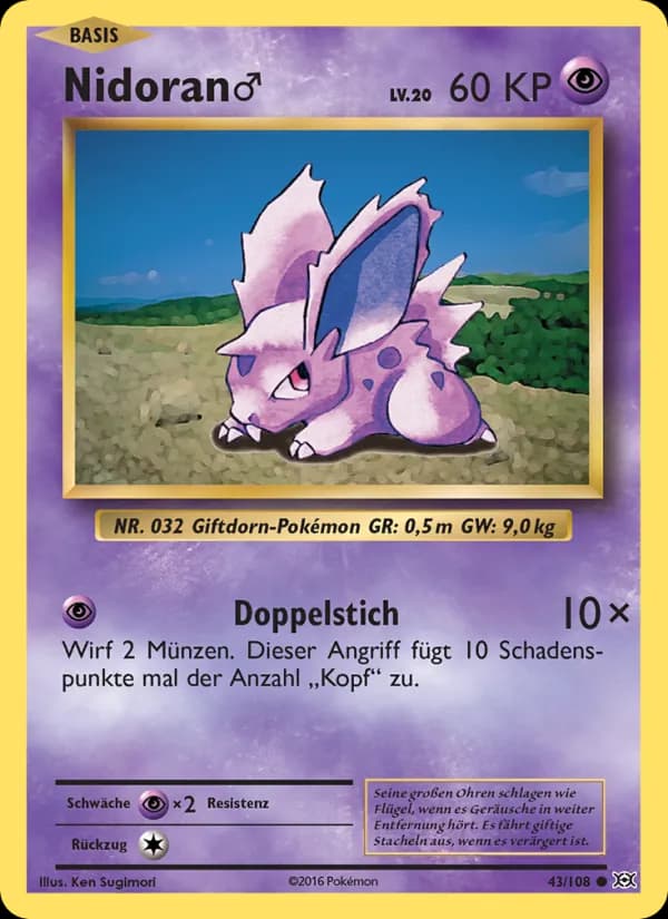 Nidoran♂ card in German