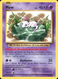 Mew card in German