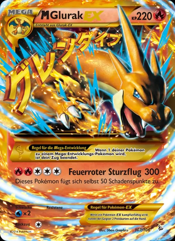 M-Glurak EX card in German