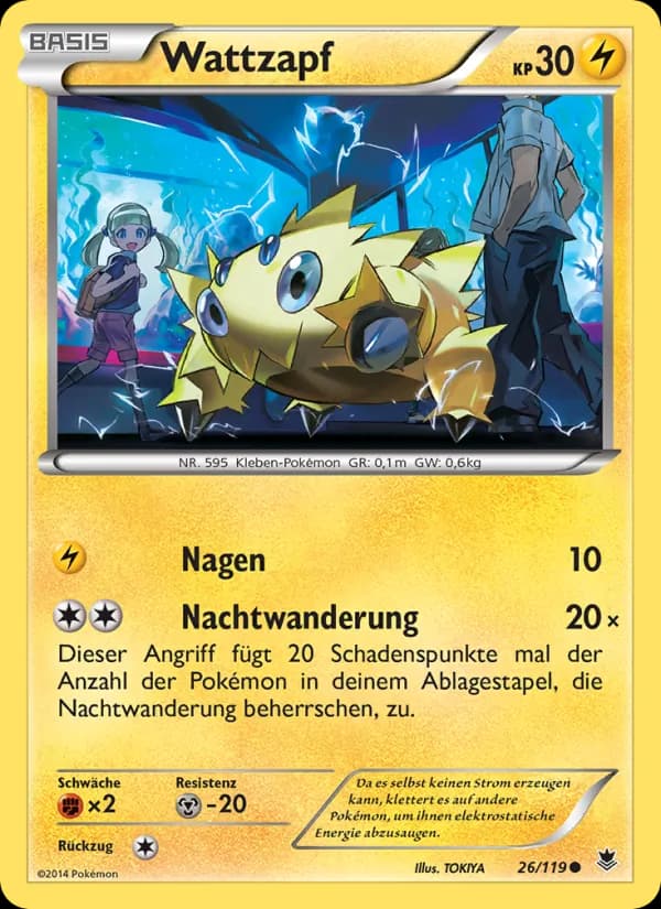 Wattzapf card in German