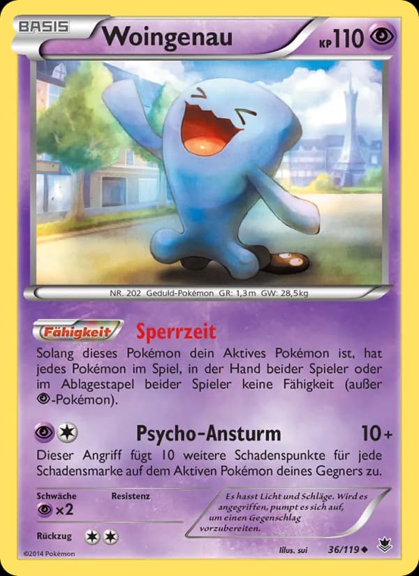Woingenau card in German