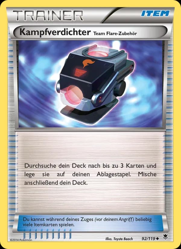 Kampfverdichter Team Flare-Zubehör card in German
