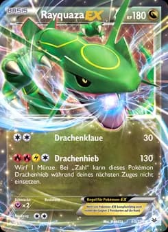 Rayquaza EX card in German