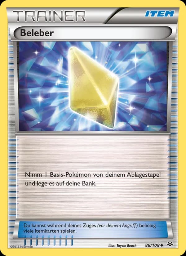 Beleber card in German