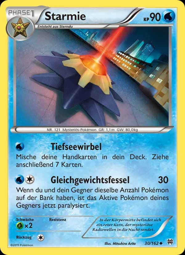 Starmie card in German