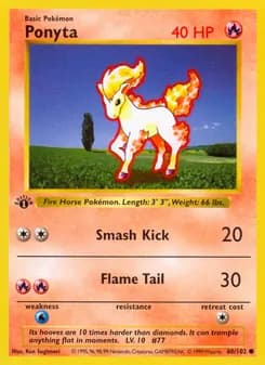Ponyta card in English
