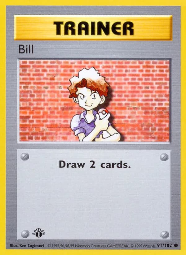Bill card in English