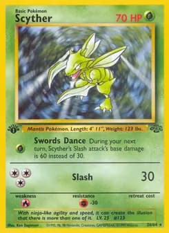 Scyther card in English